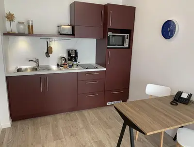 Cuisine ou kitchenette dans l'établissement Domitys Villa Kera