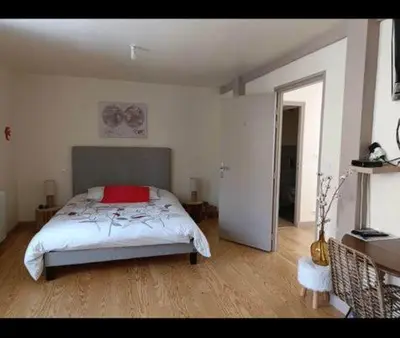 Un ou plusieurs lits dans un hébergement de l'établissement Auberge du Pont