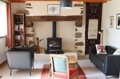 Coin salon dans l'établissement Les Renardières