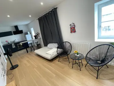 Cuisine ou kitchenette dans l'établissement Appartement T2 à centre ville