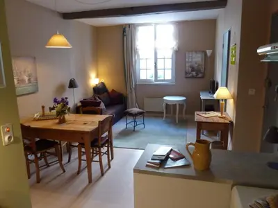 Coin salon dans l'établissement L'Oustal du Sentier