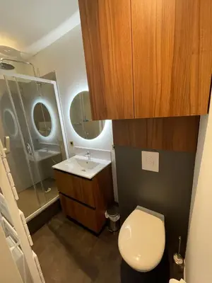 Salle de bains dans l'établissement Le Sarciron 207 Le Mont Dore