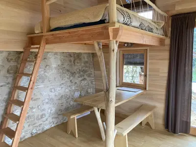 Un ou plusieurs lits superposés dans un hébergement de l'établissement Cabane du Canada