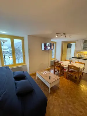 Cuisine ou kitchenette dans l'établissement Les Thermes 25 Le Mont Dore