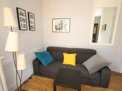 Coin salon dans l'établissement T1 splendide avec balcon et WIFI - 4 personnes - FR-1-608-46