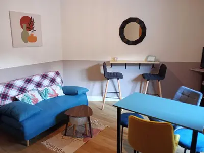 Coin salon dans l'établissement Appart. T2 Bis central avec wifi - FR-1-608-246