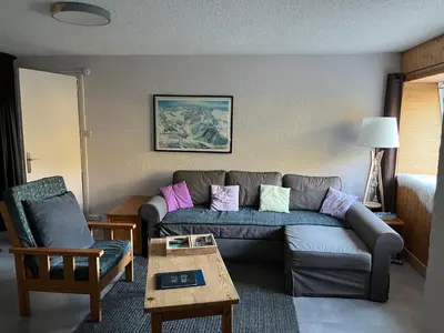 Coin salon dans l'établissement Appartement spacieux au cœur du massif du Sancy
