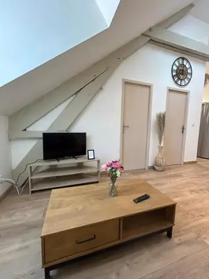 Télévision ou salle de divertissement dans l'établissement Blum