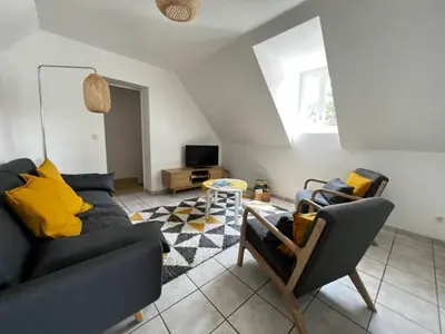Coin salon dans l'établissement Gite du belvédère à Rocamadour