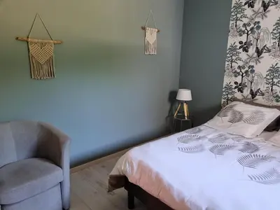 Un ou plusieurs lits dans un hébergement de l'établissement appartement 