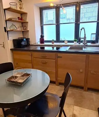 Cuisine ou kitchenette dans l'établissement Studio Calme Hyper Centre Brive