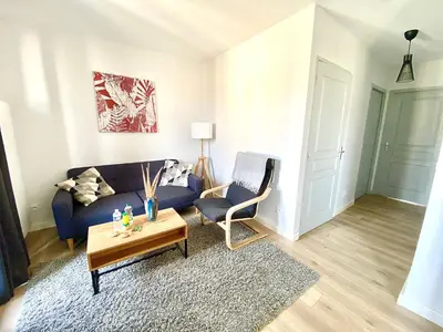 Coin salon dans l'établissement Le Maréchal, spacieux avec place de parking