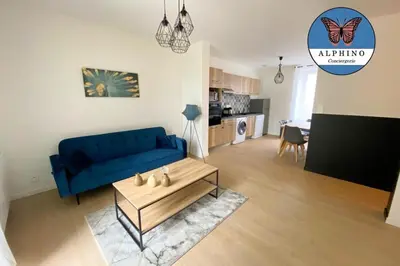 Cuisine ou kitchenette dans l'établissement Le Monet, spacieux avec terrasse privée