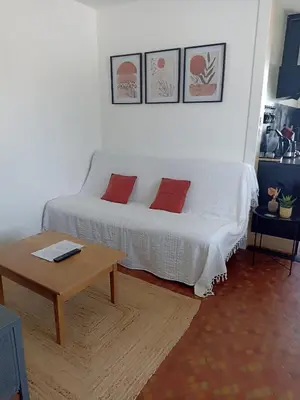 Un ou plusieurs lits dans un hébergement de l'établissement Appartement Auzances