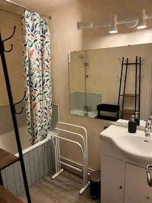 Salle de bains dans l'établissement 7 couchages et bébé au pied des pistes
