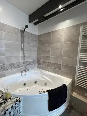 Salle de bains dans l'établissement Duplex de charme en centre ville avec terrasse