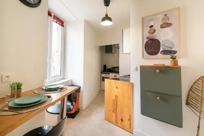 Cuisine ou kitchenette dans l'établissement Le HENDRIX - Studio Hyper Centre