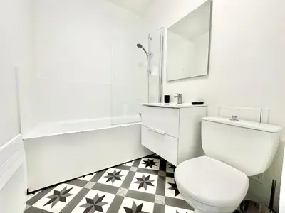 Salle de bains dans l'établissement La Green Room, douillet et paisible