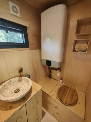 Salle de bains dans l'établissement Moose home Tiny house AMBUR
