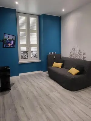 Coin salon dans l'établissement Grand studio refait à neuf centre-ville