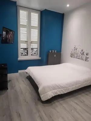 Un ou plusieurs lits dans un hébergement de l'établissement Grand studio refait à neuf centre-ville