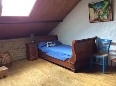 Un ou plusieurs lits dans un hébergement de l'établissement Au coeur du Périgord noir, gîte 6 pers, vue panoramique, proche Sarlat