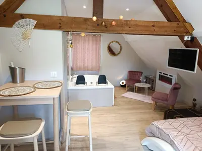 Télévision ou salle de divertissement dans l'établissement Suite La Marquise
