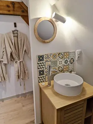 Salle de bains dans l'établissement Suite La Marquise