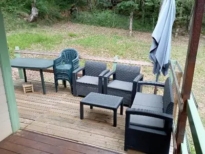Jardin de l'établissement Chalet les Hameaux du Perrier