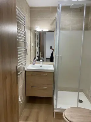 Salle de bains dans l'établissement Appartement Les Amethystes 2
