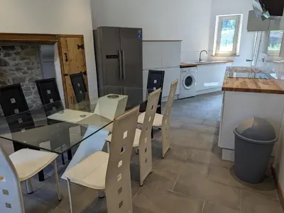 Cuisine ou kitchenette dans l'établissement Gite de Marcella
