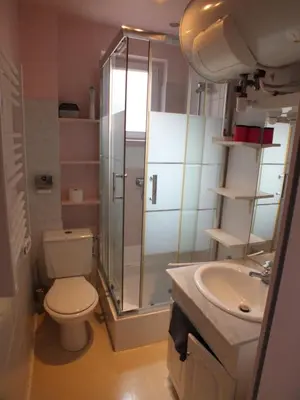 Salle de bains dans l'établissement Chalet Lafayette Appartement 04