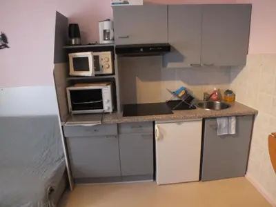 Cuisine ou kitchenette dans l'établissement Chalet Lafayette Appartement 04
