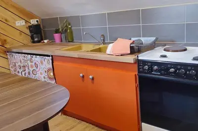 Cuisine ou kitchenette dans l'établissement Studio La bohéme