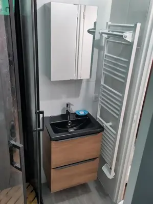Cuisine ou kitchenette dans l'établissement appartement refait à neuf pour 3 personnes avec wi-fi