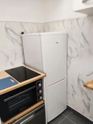 Cuisine ou kitchenette dans l'établissement studio du parc piscine