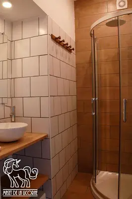 Salle de bains dans l'établissement Maset de la Licorne