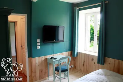 Télévision ou salle de divertissement dans l'établissement Maset de la Licorne