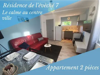 Cuisine ou kitchenette dans l'établissement Résidence de l'évèché 7