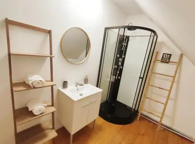 Salle de bains dans l'établissement Le domaine du Quercy