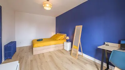 Coin salon dans l'établissement Bleu Nuit - Welc'Home