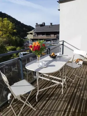 Balcon ou terrasse dans l'établissement Grand T2 récent, confort 4*, vue superbe.