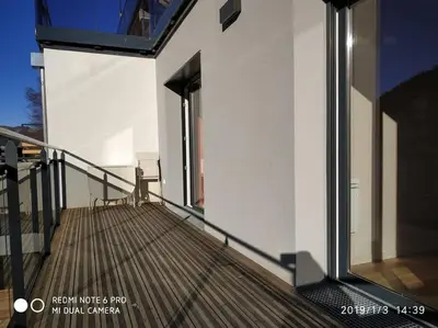Balcon ou terrasse dans l'établissement Grand T2 récent, confort 4*, vue superbe.