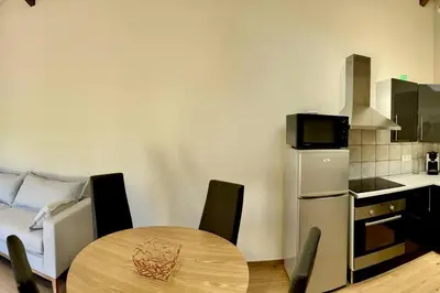 Cuisine ou kitchenette dans l'établissement Dépendance corps de ferme