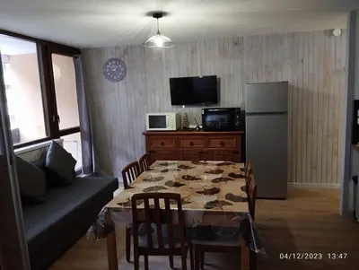 Cuisine ou kitchenette dans l'établissement Proches des pistes F2 36m2 4-6 pers 2 étoiles