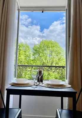 Balcon ou terrasse dans l'établissement Studio 2 - Cinéma Sport Parking - DABNB