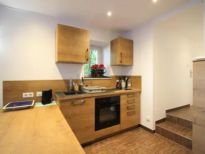 Cuisine ou kitchenette dans l'établissement Appartement T2 avec WiFi, proche thermes, 4 pers, Mont-Dore - FR-1-608-252