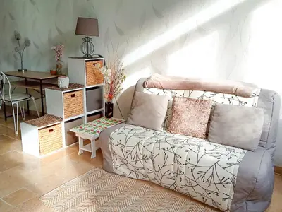 Coin salon dans l'établissement Appartement au rez-de-chaussée