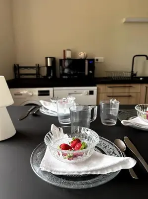Cuisine ou kitchenette dans l'établissement Gîte Bois Tordu - 3 chambres - proche Bourganeuf