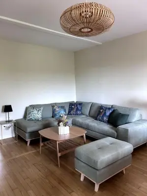 Coin salon dans l'établissement Gîte Bois Tordu - 3 chambres - proche Bourganeuf